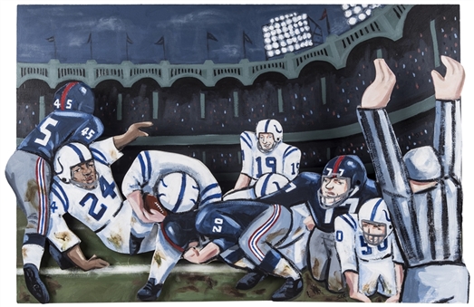 The Greatest Game Ever Played Pop Up Painting By Artist Steve "Spud" Sax